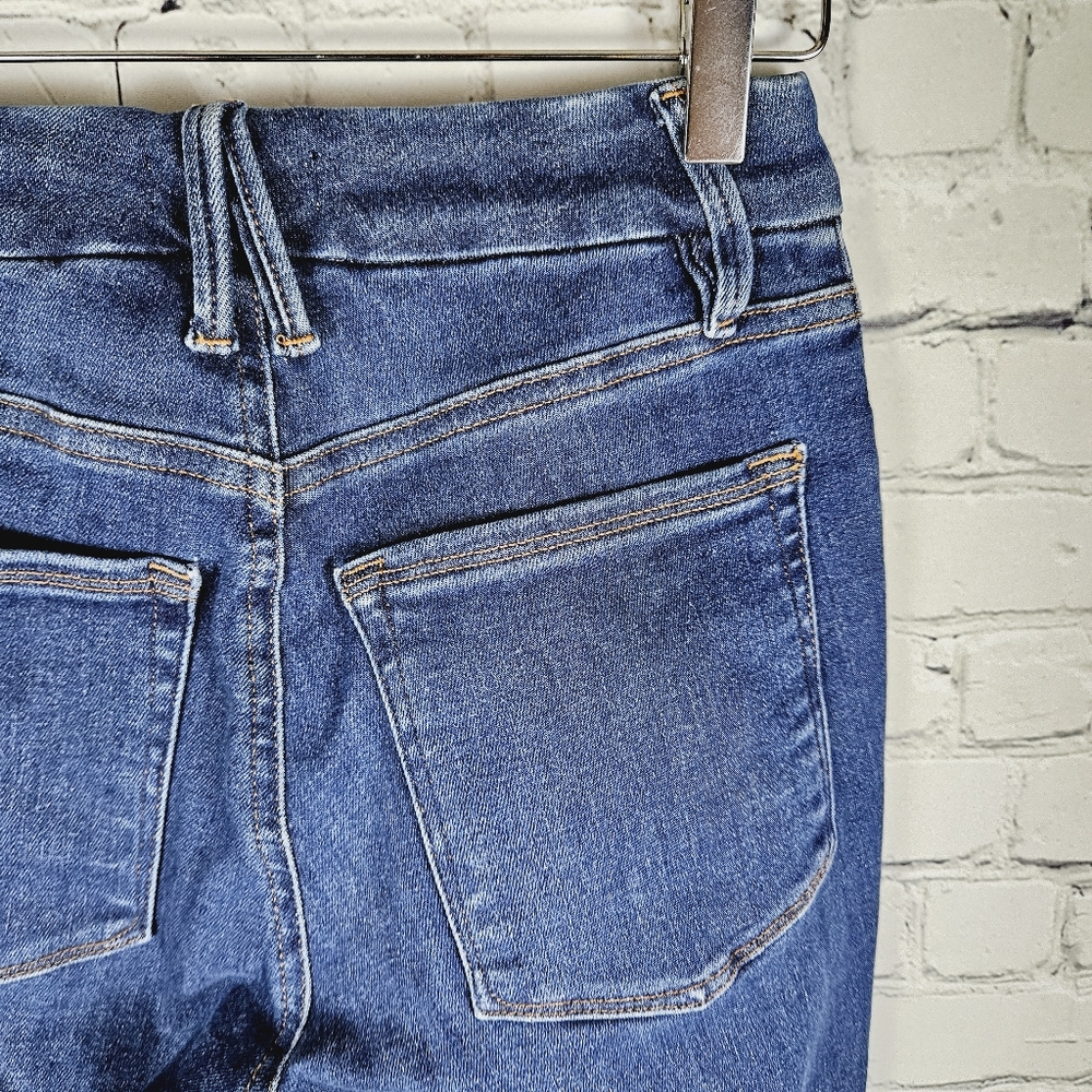 GOOD AMERICAN | Always Fits Good Legs distressed skinny stretch jeans